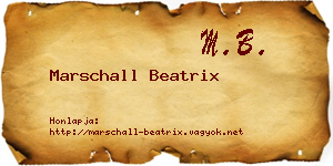 Marschall Beatrix névjegykártya